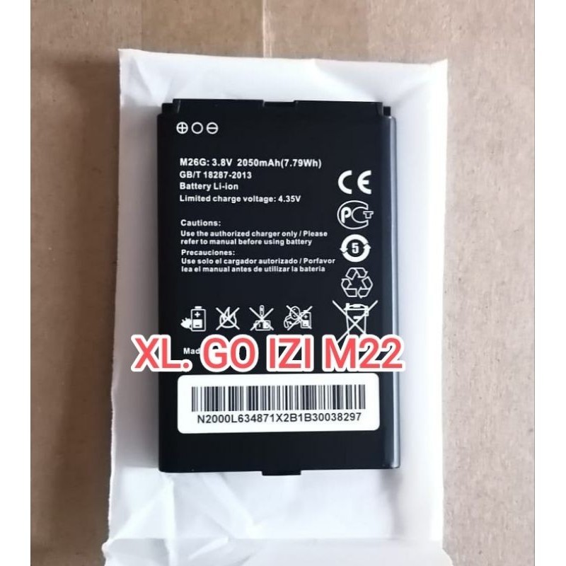 BATRE BATREI MODEM MIFI XL GO IZI M22 M26G BATERAI MIFI MODEM XL GO IZI M 26G (2050mAh)