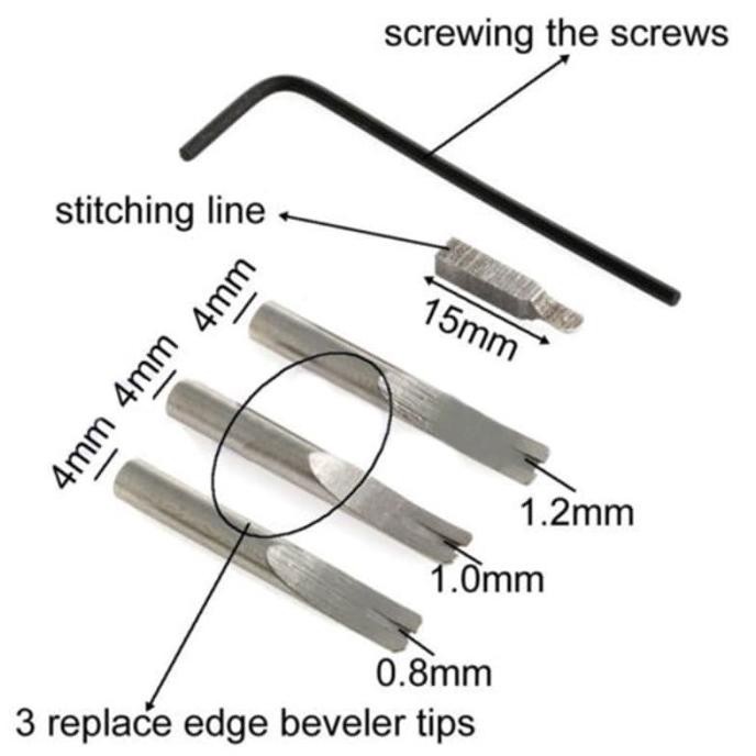 

din ALAT KERAJINAN KULIT Stitching Groover Creaser Beveler Puncher leather
