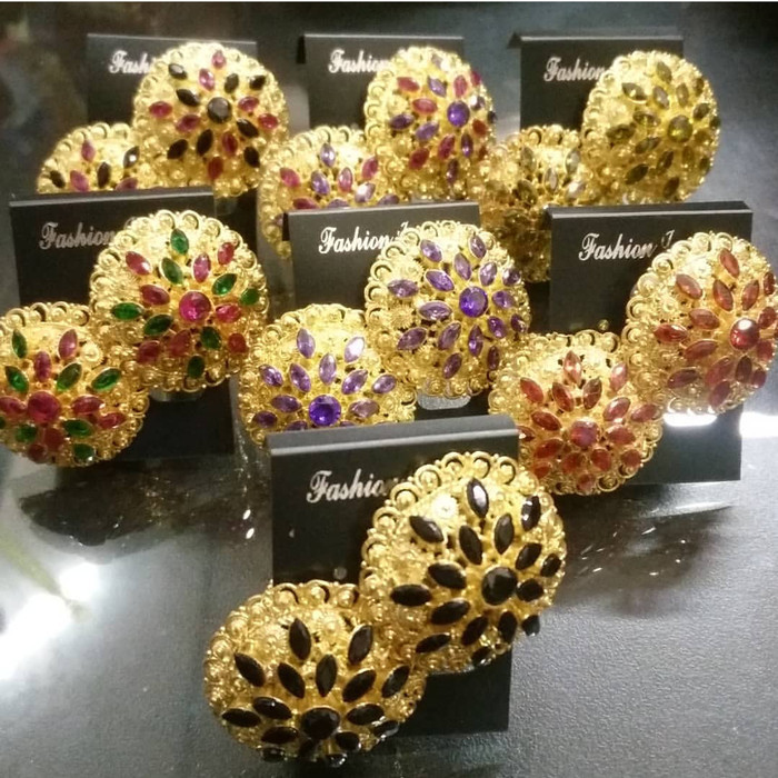 cusss order] Shandra Jewelry - Subeng Padi Jumbo Zircon Alpaka Anting Emas Bali