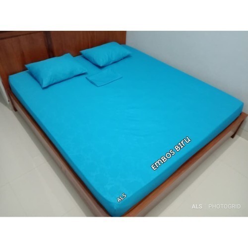 Sprei Polos 120X200 160X200 180X200 Embos Abu Coklat Putih Merah Ungu - 120, U Muda