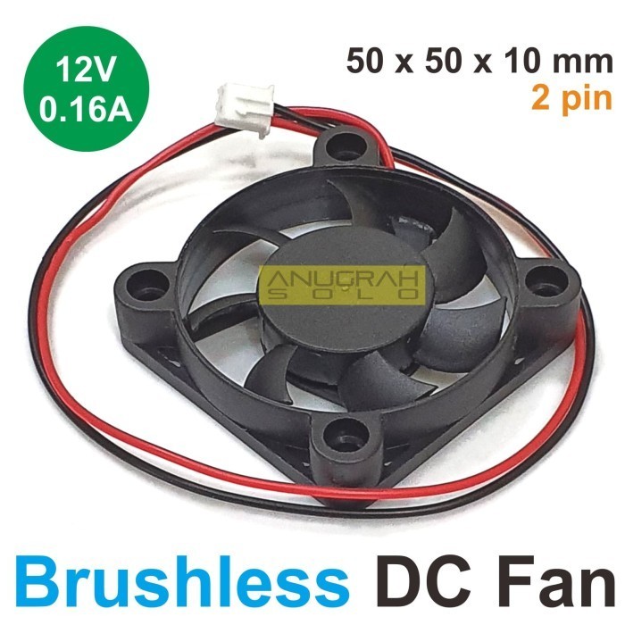 ~@~@~@~@] DC FAN 12V 5X5 CM BRUSHLESS DC FAN 5010 KIPAS 12V 2 KABEL