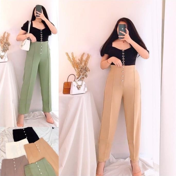 CELANA KULOT LIST KANCING SCUBA/BASIC PANT/CELANA SCUBA/SCUBA PREMIUM