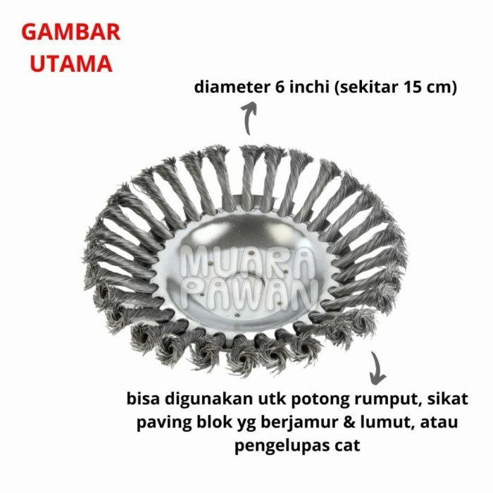 Ready Pisau potong rumput sikat paving blok lumut jamur pengelupas cat