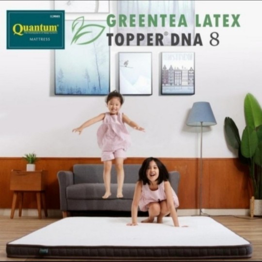 Ready Quantum Topper Mattress Greentea Latex DNA 8cm - 140x200cm
