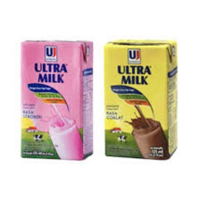 

ULTRA MILK Rasa Coklat/ Strawberry 5pcs x 125ml