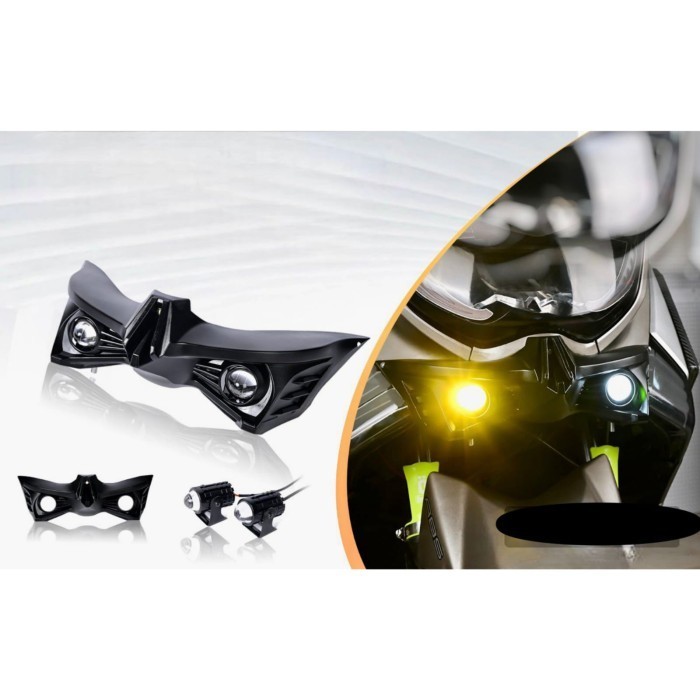 Baru Winglet Carbon Plus Lampu Tembak Yamaha Nmax 155 Old / Lama High Quality