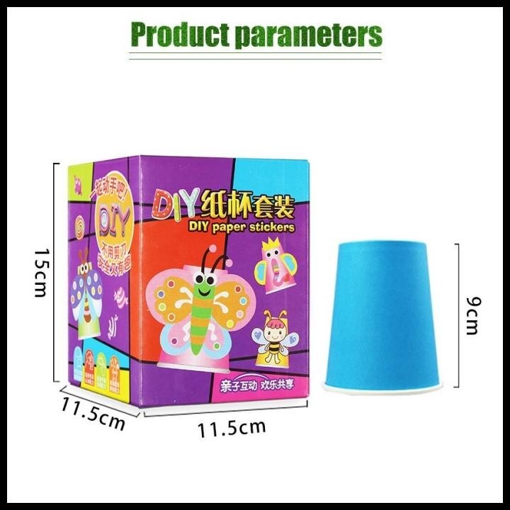 

DISKON GELAS KERTAS STIKER TEMPEL DIY MAINAN EDUKASI ANAK PAPER CUP STICKER !!!!!