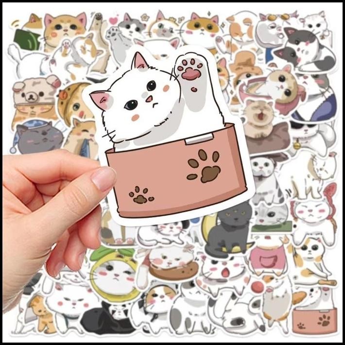 

DISKON 62PCS STICKER MOTIF CAT KUCING KARTUN LUCU | AESTHETICS DIARY DEKORASI !