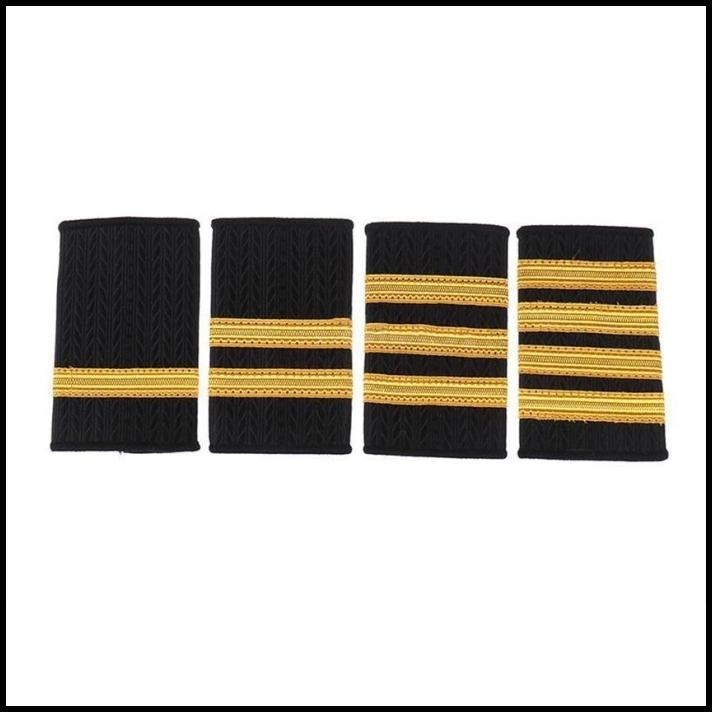 

BEST DEAL 2PCS BAR PILOT ATAU EPAULETTE 4/3/2/1 GOLD - PANGKAT PILOT BAR 4 !!!!!!!