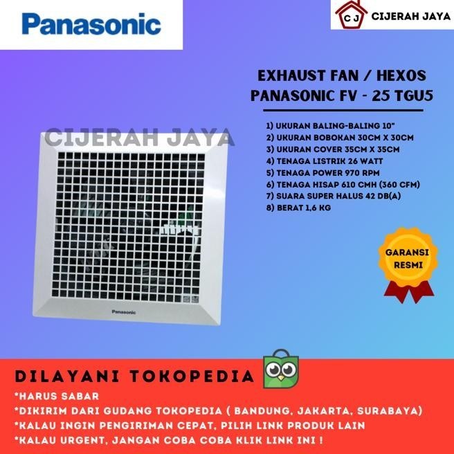 Hexos / Exhaust Plafon Ventilating Fan Panasonic FV-25TGU5 / Kipas