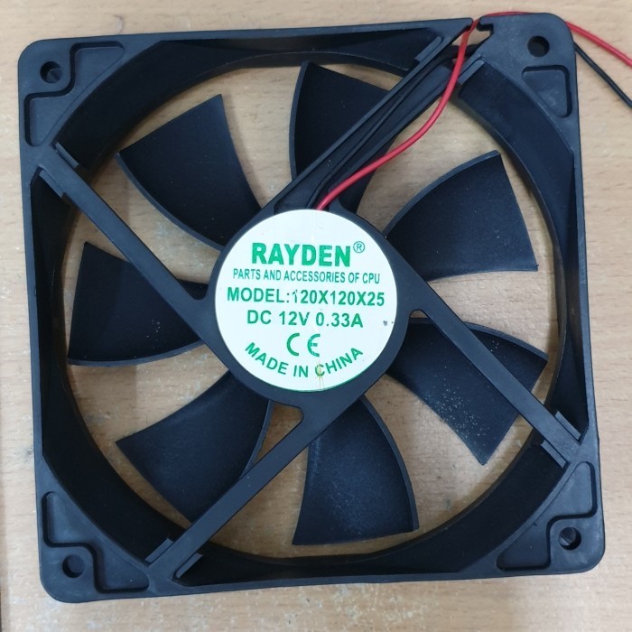 Fan RAYDEN DC 12VDC 0.20A 12cm 12x12x2.5cm Kipas Pendingin 120 mm