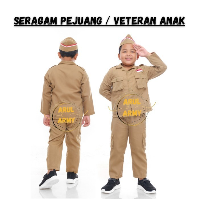 Seragam Pejuang Veteran Anak Baju Pejuang Veteran Anak Kostum Tni Ad