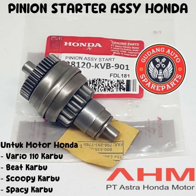 Original AHM Gear Gigi Pinion Granat Double Starter Beat Vario Karbu