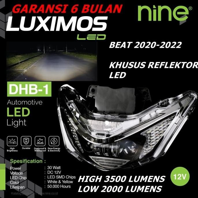 LAMPU LED UTAMA MOTOR NEW BEAT 9NINE LUXIMOS 30 WATT EXTREME BRIGHT Roar Store