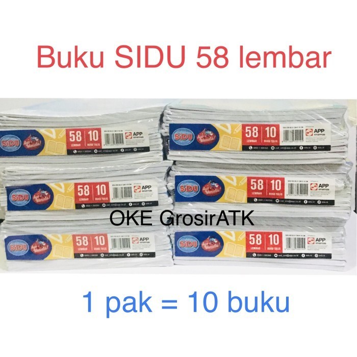 

Buku Tulis SIDU 58 Lembar [Pak=10 buku]