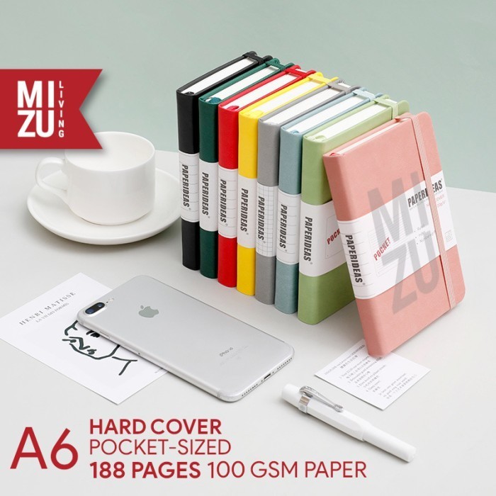 

PAPERIDEAS A6 HardCover NOTEBOOK 100GSM Fountain Pen Paper BUJO Jurnal