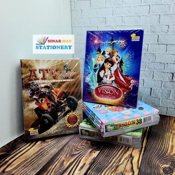 

Buku Tulis Vision 38 lembar Ukuran Buku Tulis Kwarto / Kecil ( Pak )