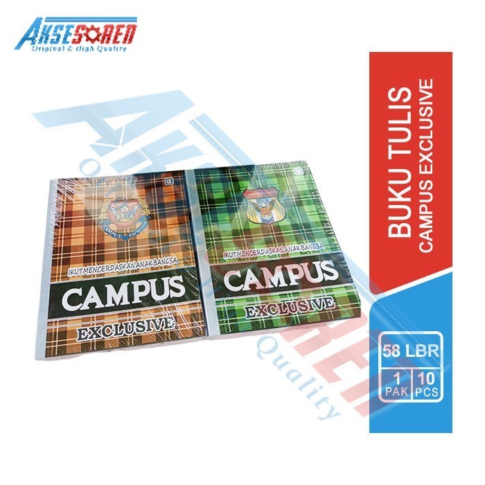 

Buku Tulis Sekolah Campus 58 Lembar 1 Pack / Catatan Kampus Kwarto A5