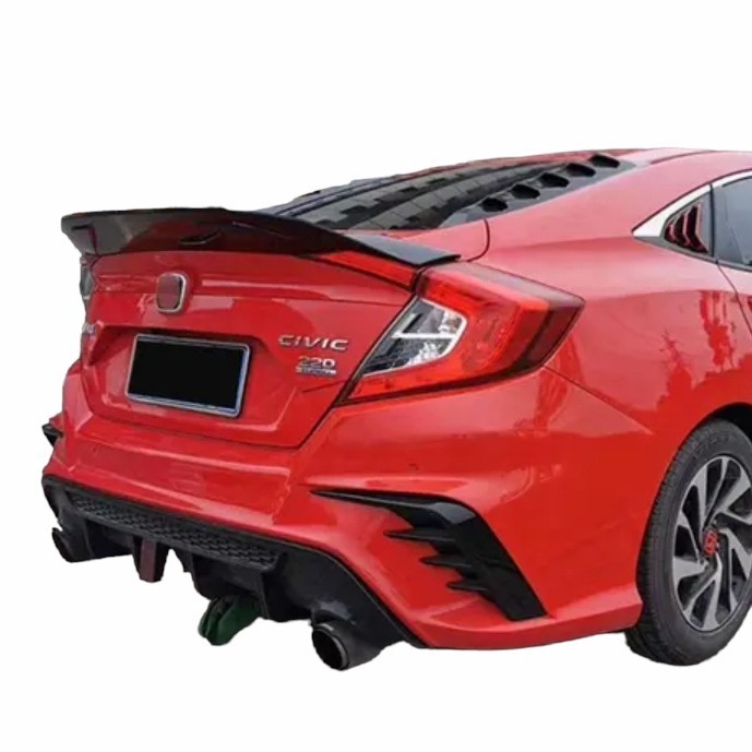 Spoiler Ducktail Civic Turbo Sedan 2016+ Jdm Style Plastik Abs Ori