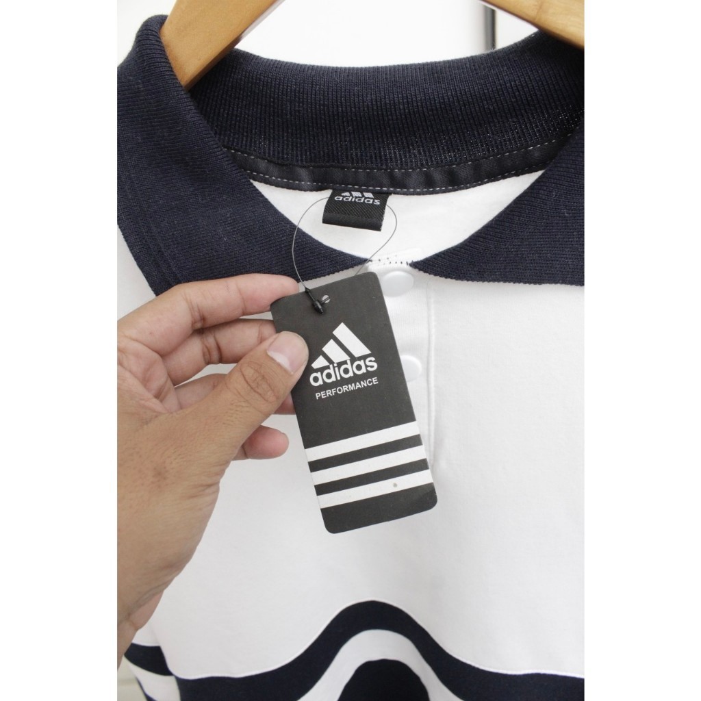 [NMDS COMPANY] PREMIUM CREWNECK RUGBY SWEATER JAKET ADIDAS VINTAGE NAVY FULLTAG & LABEL