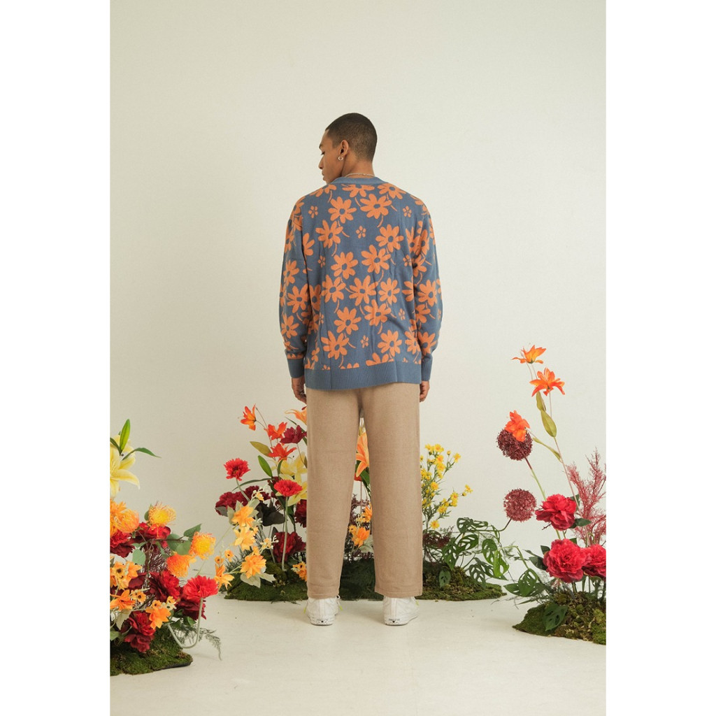 [NMDS COMPANY] PREMIUM CREWNECK Noir Sur Blanc Flora Lyon Cardigan Denim