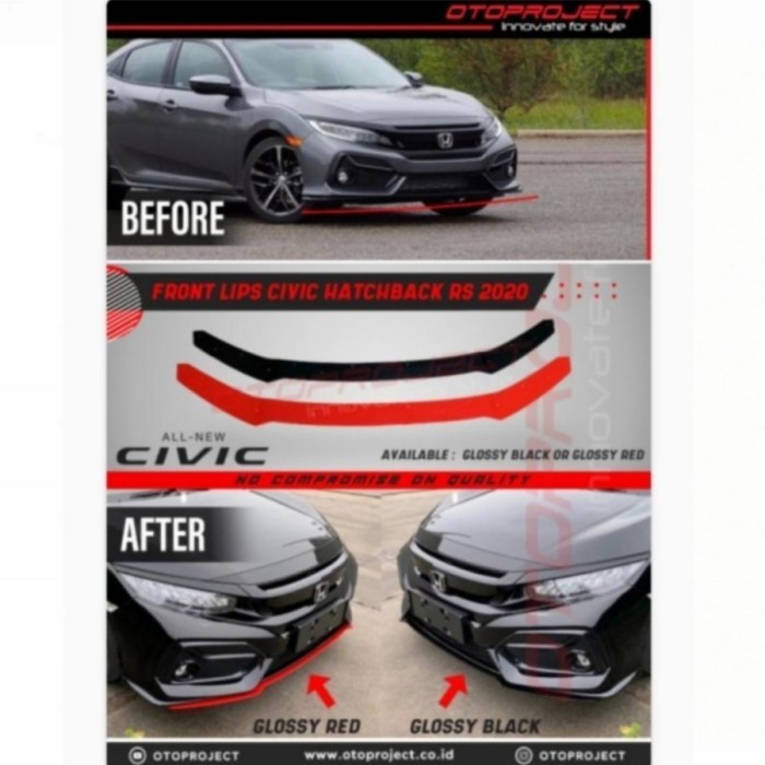 Otoproject Front Lips List Bumper Depan Mobil Civic Turbo Hatchback