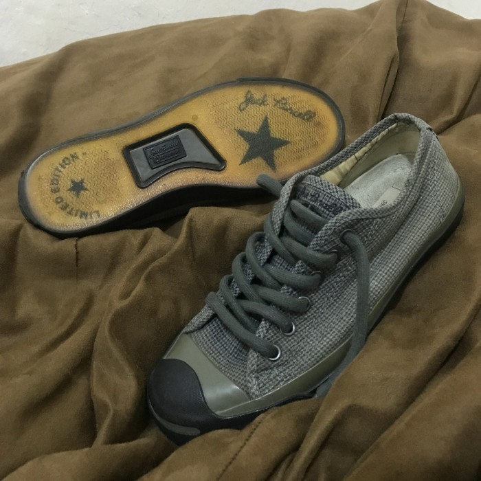 CONVERSE JACK PURCELL JOHN VARVATOS JP JV FLANEL FLANNEL BLACK OLIVE