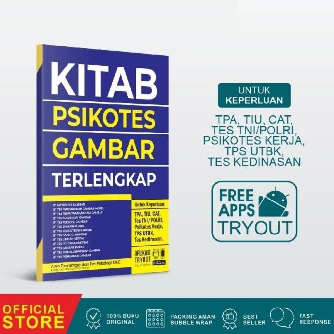 KITAB PSIKOTES GAMBAR TES CPNS, TES TNI POLRI, TES KEDINASAN 2022