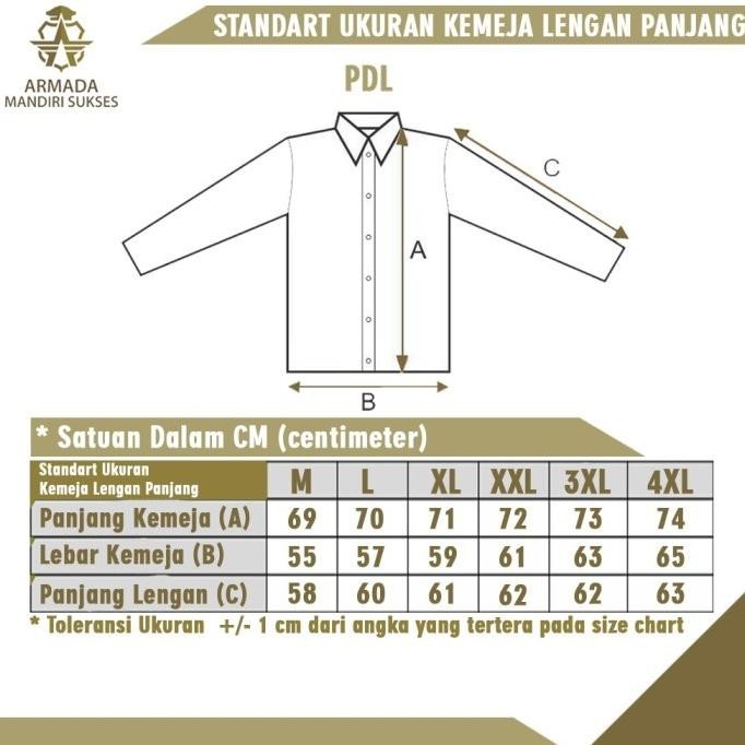 Seragam Safari Psh Twist Coklat Lengan Panjang - Seragam Formal Pria