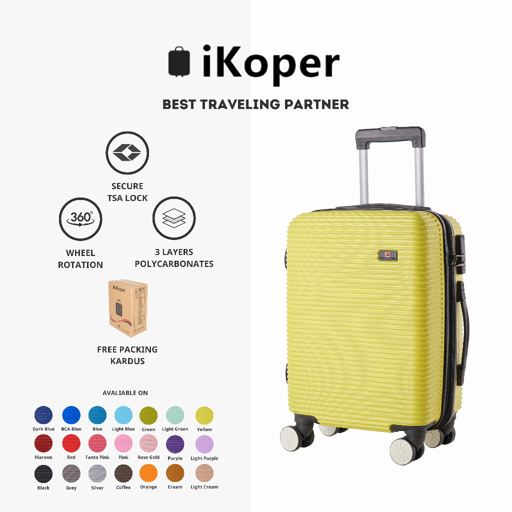 [BEST DEAL] [iKoper] Koper 18 Inch Original Polo Cabin Size Koper Import Koper 18 inch Polo LOCK