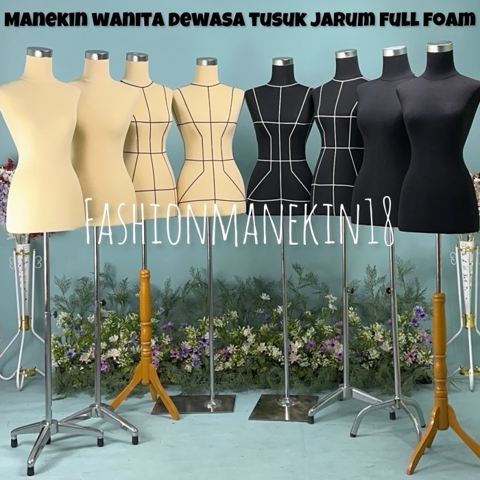 Terbaru Manekin Wanita Dewasa Tusuk Jarum Full Busa - Patung Baju Tusuk Jarum Promo Terlaris