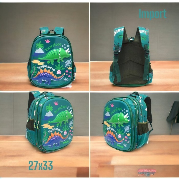 Tas Ransel Dino Tk Tas Anak Sekolah Paud Dinosaurus Tyrex Import Cowok