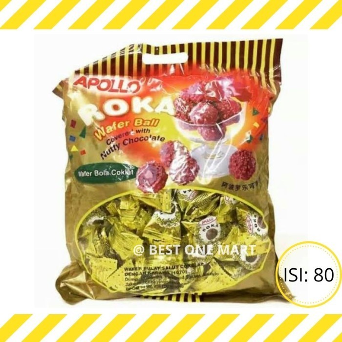 

APOLLO ROKA REFILL WAFER BALL CHOCOLATE ISI 80 PCS