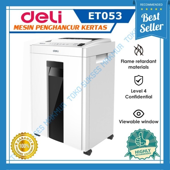 

Deli ET053 Mesin Pengancur Kertas 23 L 16 Lembar / Paper Shredder T053