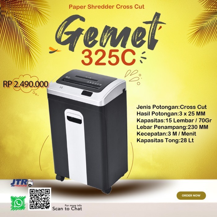 

Gemet 325C Paper Shredder Cross Cut