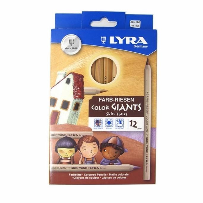

Lyra Color Giants 12 Skin Tones Pencil Pensil Warna Kulit Jumbo