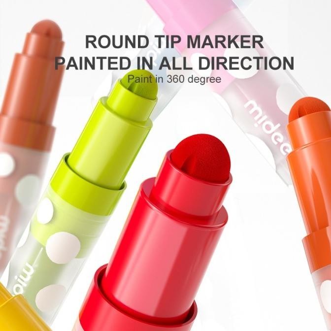 

Mideer Round Tip Washable Marker 12 Pc 24 Pc Wipe Clean