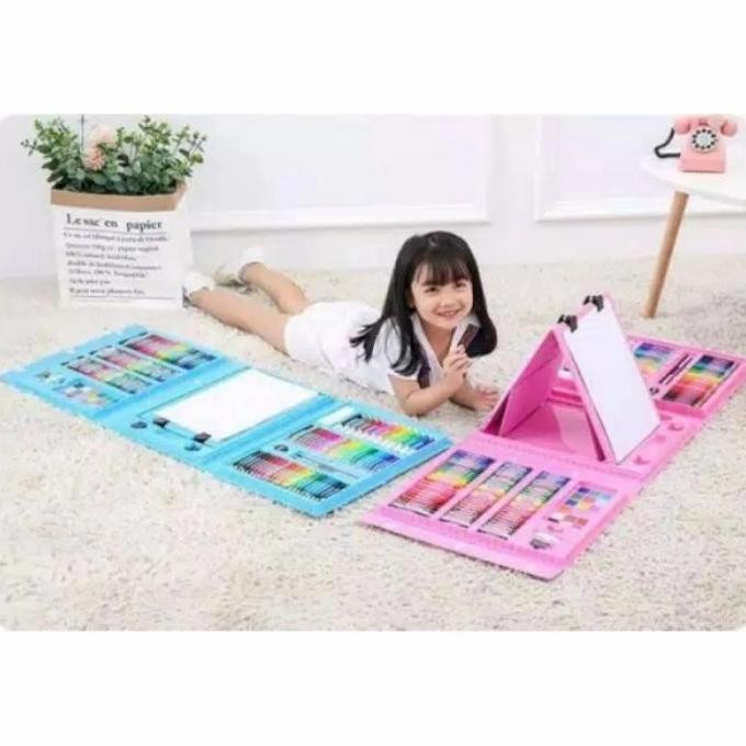 

Set Papan Alat Tulis Lukis Crayon Gambar Mewarnai 208Pc Paket Lengkap