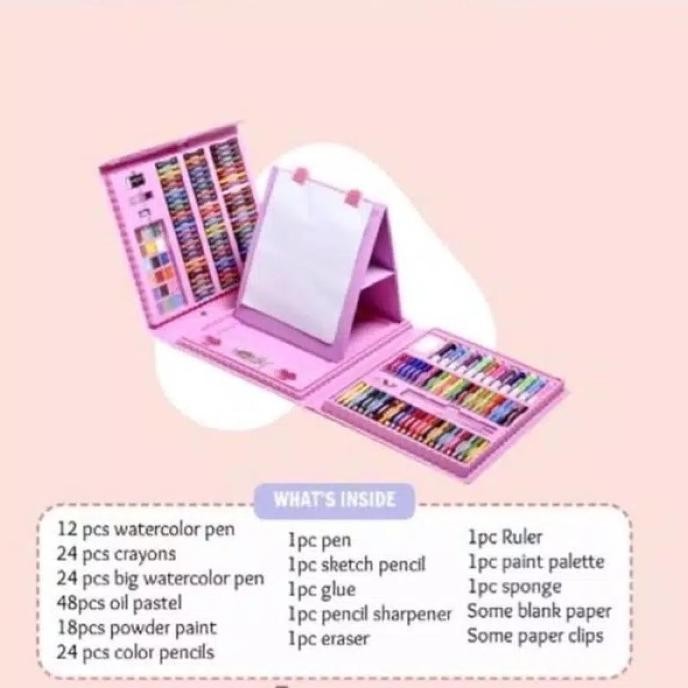 

Alat Lukis Set 208 Pcs Crayon Oil Paste Pensil Warna Pensil Warna Anak