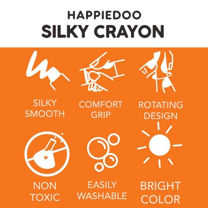 

Happiedoo Silky Crayon 16 Colors Warna / Krayon Warna / Mewarnai