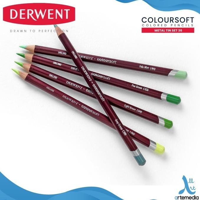 

Pensil Warna Derwent Coloursoft 36 Pencil Color Metal Tin Set