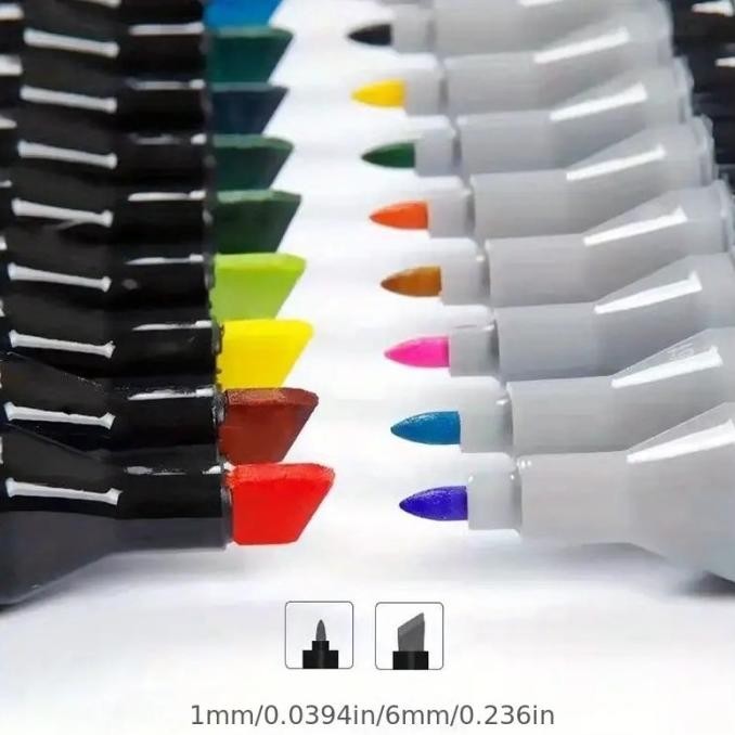 

Spidol Dual Side Fine Art Brush Pen Art Marker Drawing Set 120 Warna