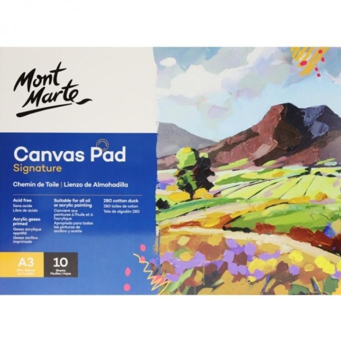 

Mont Marte Canvas Pad A3 10Sheets