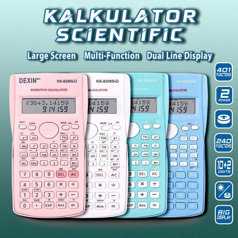 

BISA COD Kalkulator Color Function Scientific Kalkulator 24 Fungsi Kalkulasi 3 Warna 1700 scientific calculator uj-32