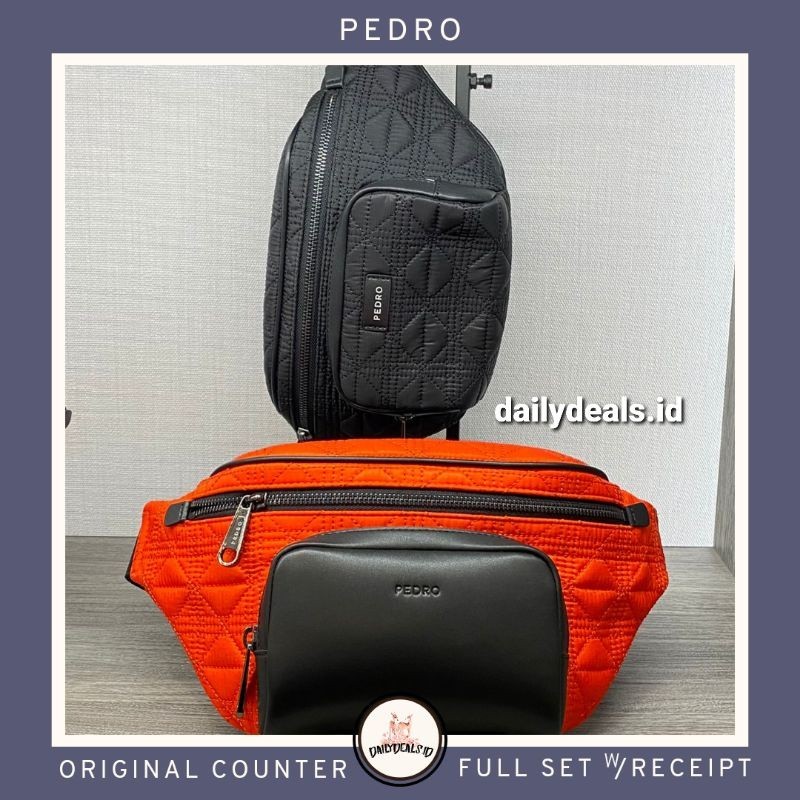 PM2-26320117 Quilted Sling Pouch - Jastip P3DRO ORIGINAL COUNTER TAS BAG WAIST BODY PINGGANG PRIA CO