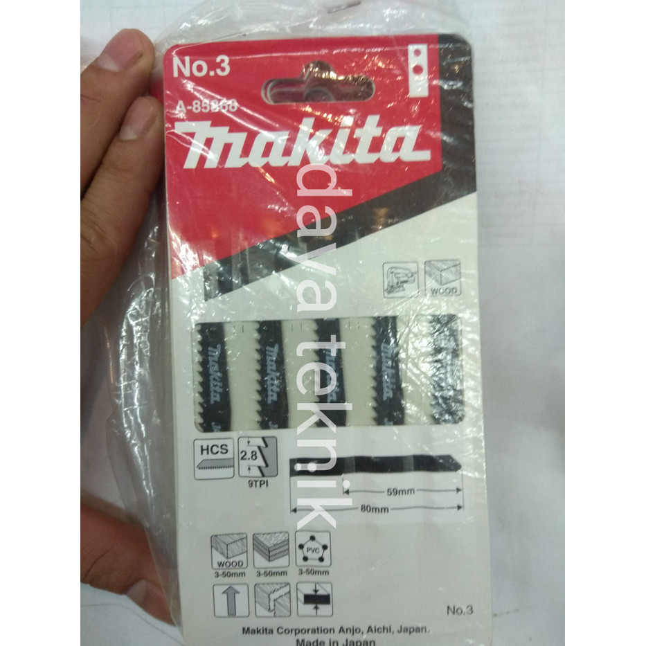 Mata Jig Saw No 3 Makita For Wood - Jig Saw Potong Kayu No-3 Makita
