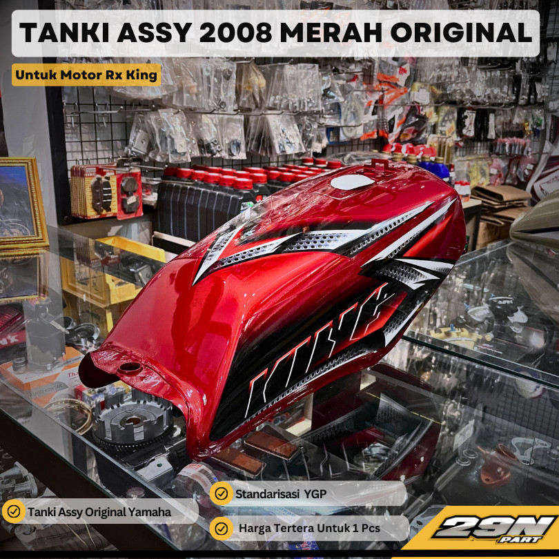 TANGKI RX-KING 2008 MERAH ASSY/KUMPIT ORIGINAL YGP