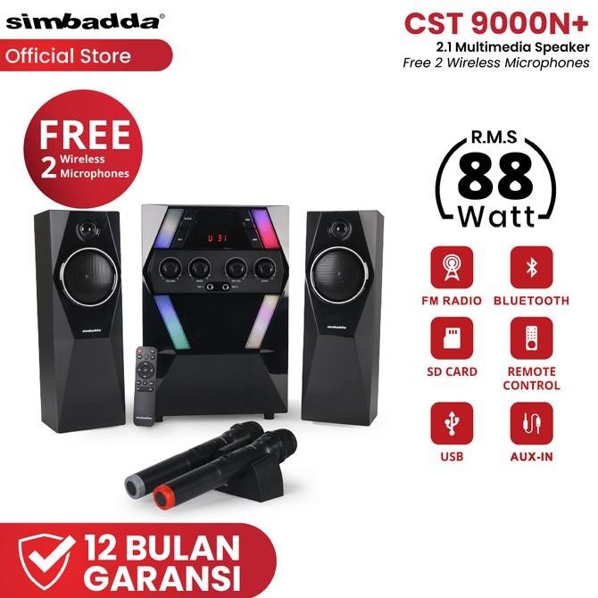Speaker Bluetooth Simbadda CST 9000N+ Subwoofer Mega Bass Karaoke
