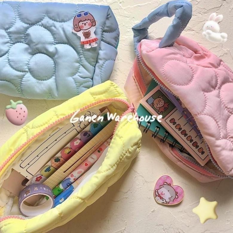 

ghs-55 [GW] Tempat Pensil Kain Korea Pastel Pouch Make Up Lucu Aesthetic Motif Bunga Premium