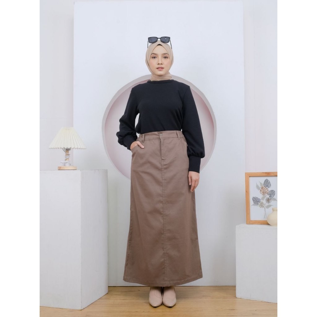 Promo Mega Sale 5.5 // CHINO SKIRT CHINOS SKIRT ROK PANJANG CHINOS ROK PANJANG WANITA ROK KERJA ROK
